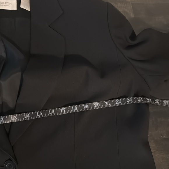 Vintage Elizabeth Black Classic One Button Career Wear Blazer Size 18 - Picture 5 of 6